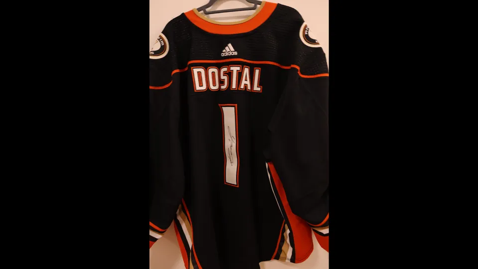 Dres Lukáše Dostála (Anaheim - NHL)