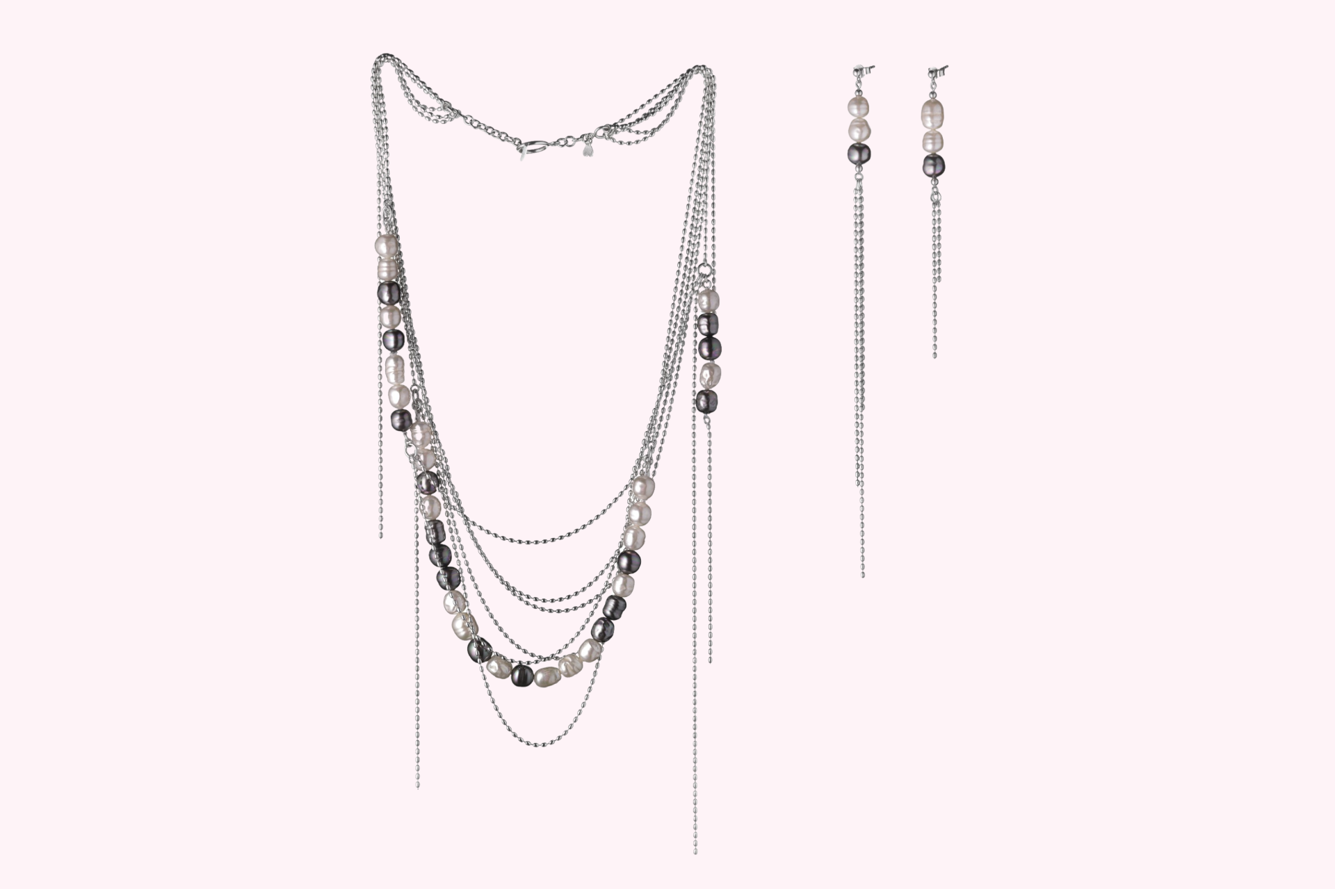 Set náhrdelníku a náušnic s perlami