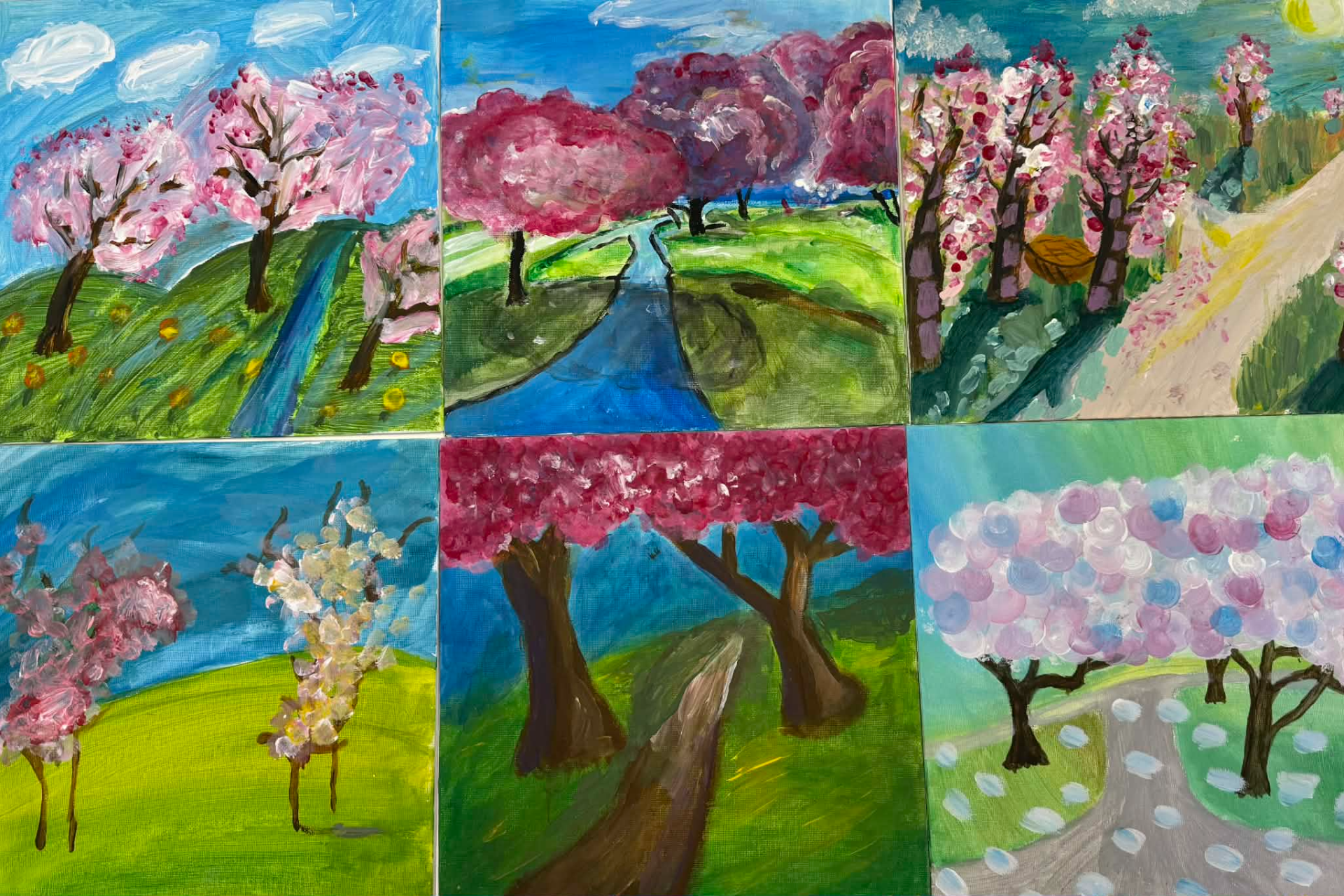 Jarní stromy - mozaika naděje