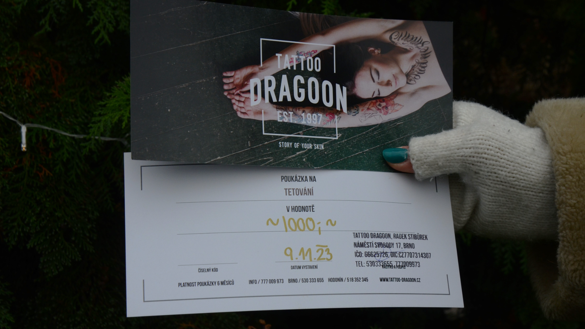 Poukaz na tetování od Tattoo Dragon