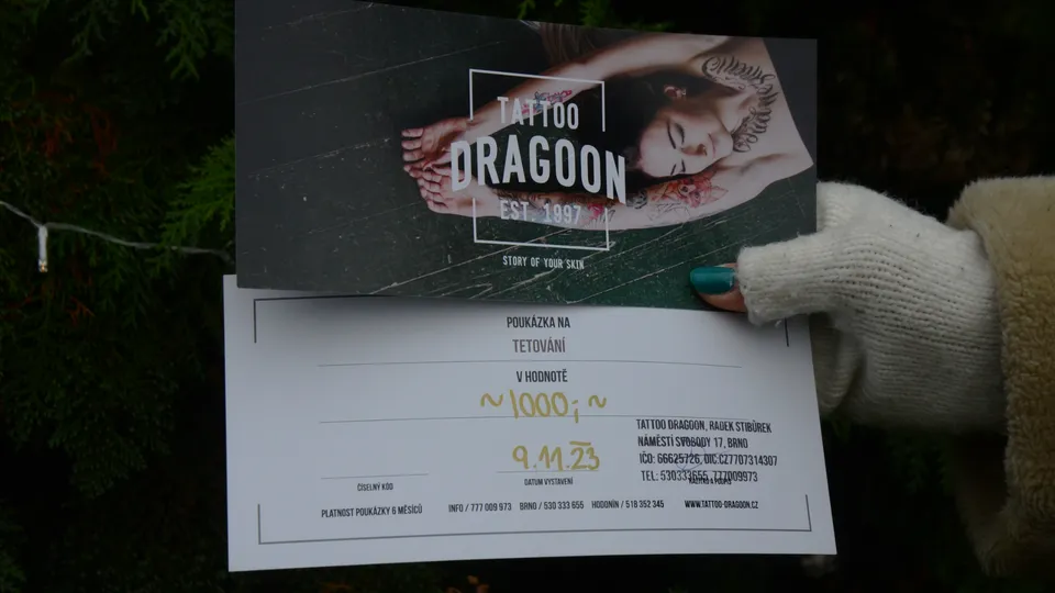 Poukaz na tetování od Tattoo Dragon