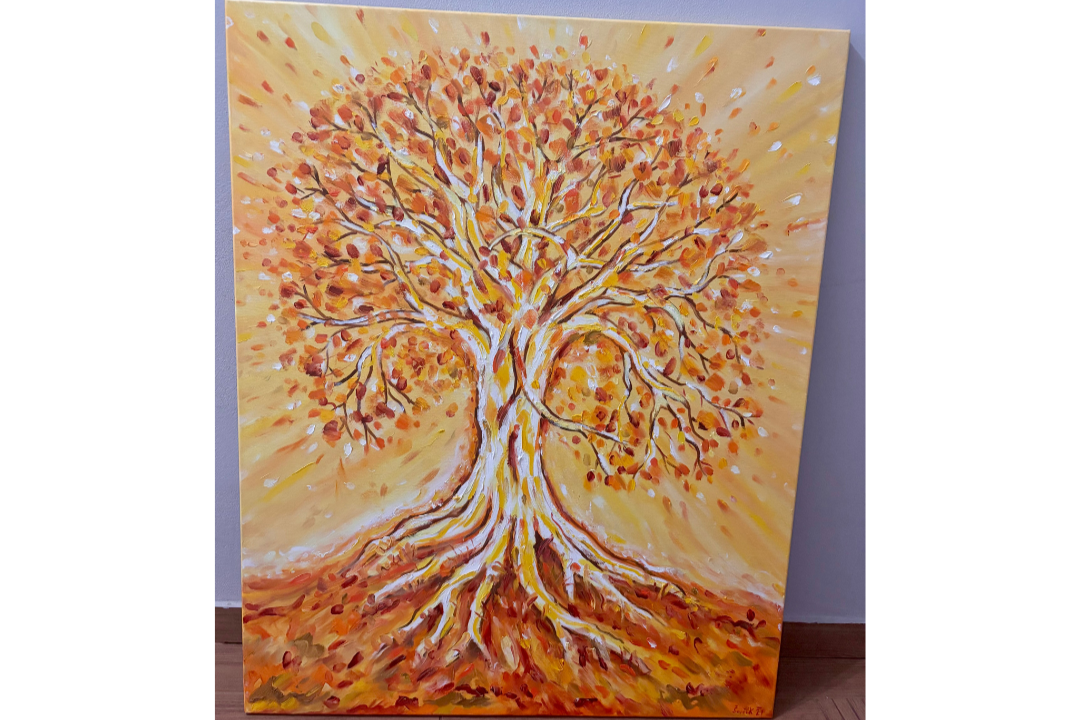 Hukvaldský strom v podzimu