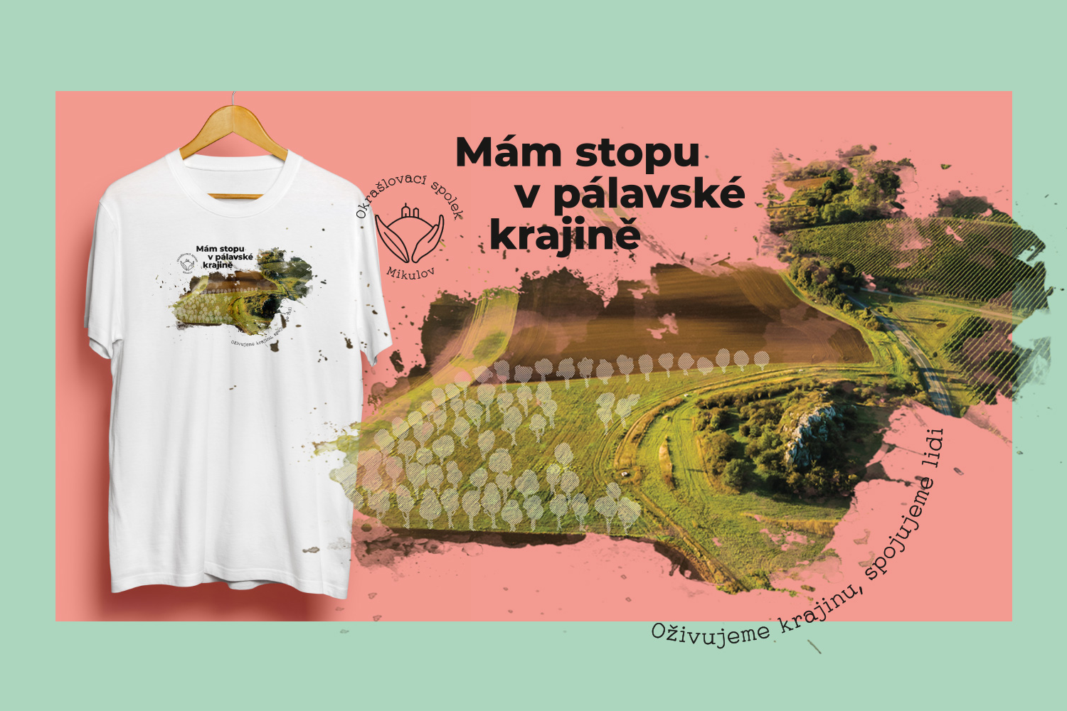 Okračlovací tričko stopa na Pálavě
