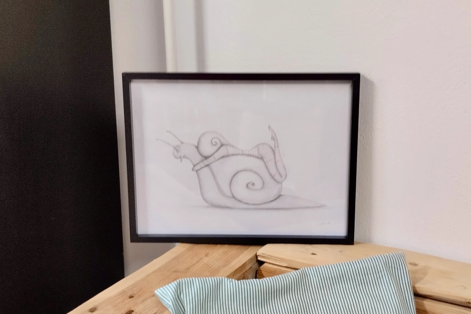 kresba od handicapované umělkyně 